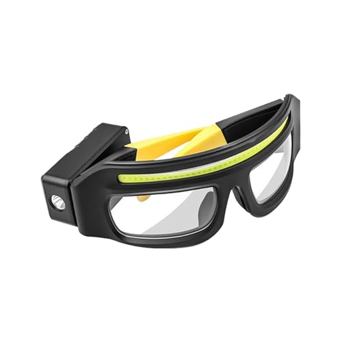 Gafas de seguridad recargables USB-C con luz integrada, gafas de trabajo LED de 5 modos para ciclismo nocturno, conducción en motor, soldadura y aventura al aire libre, gafas de alta visibilidad