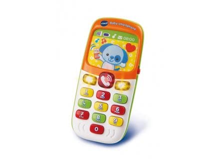 Smartphone Baby bilingue français / Anglais - Portable téléphone Bebe - Lumineux Mots chansons - Set Jouet Musical educatif +1 Carte Animal
