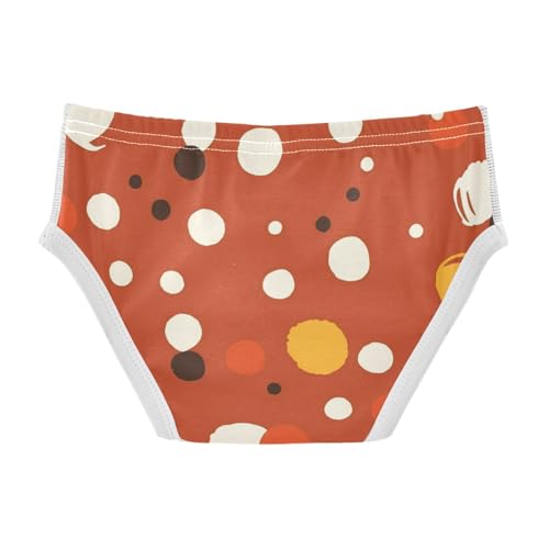 White Polka Dot Red Background Little Boys Cotton Kids Underwear Cute Undies2