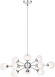 Quoizel PCSB5012C Spellbound Sputnik Large Chandelier, 12-Light, Xenon 480 Watts, Polished Chrome (11" H x 29" W)