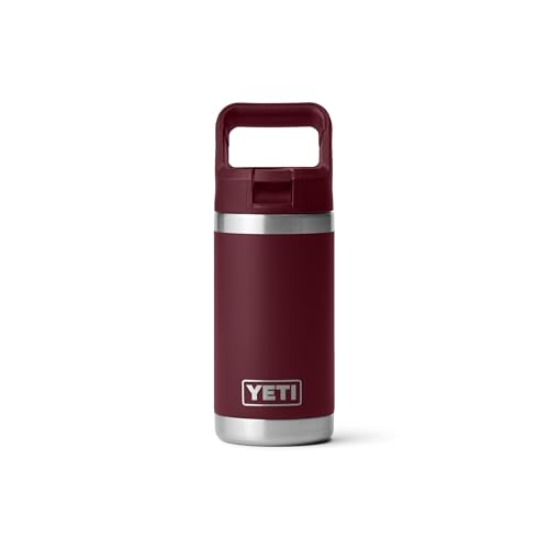 YETI Rambler Jr. 12 oz Kids Bottle, with Straw Cap, Wild Vine Red