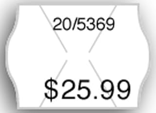 ABC Meto Pricing Gun Labels, 2-Line w/Ink Roller - 10 Rolls, 10,000 Labels