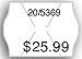 ABC Meto Pricing Gun Labels, 2-Line w/Ink Roller - 10 Rolls, 10,000 Labels