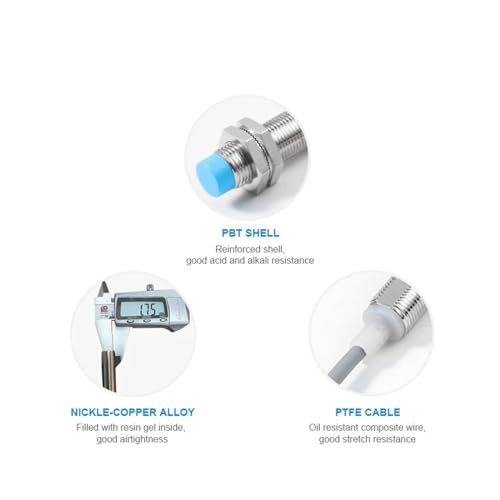 Capteur de proximité inductif M12 haute précision et corps long IP68 - 5