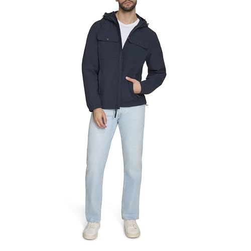 Image of Levi's Men's Hooded Waterproof Arctic Cloth Rain Jacket
