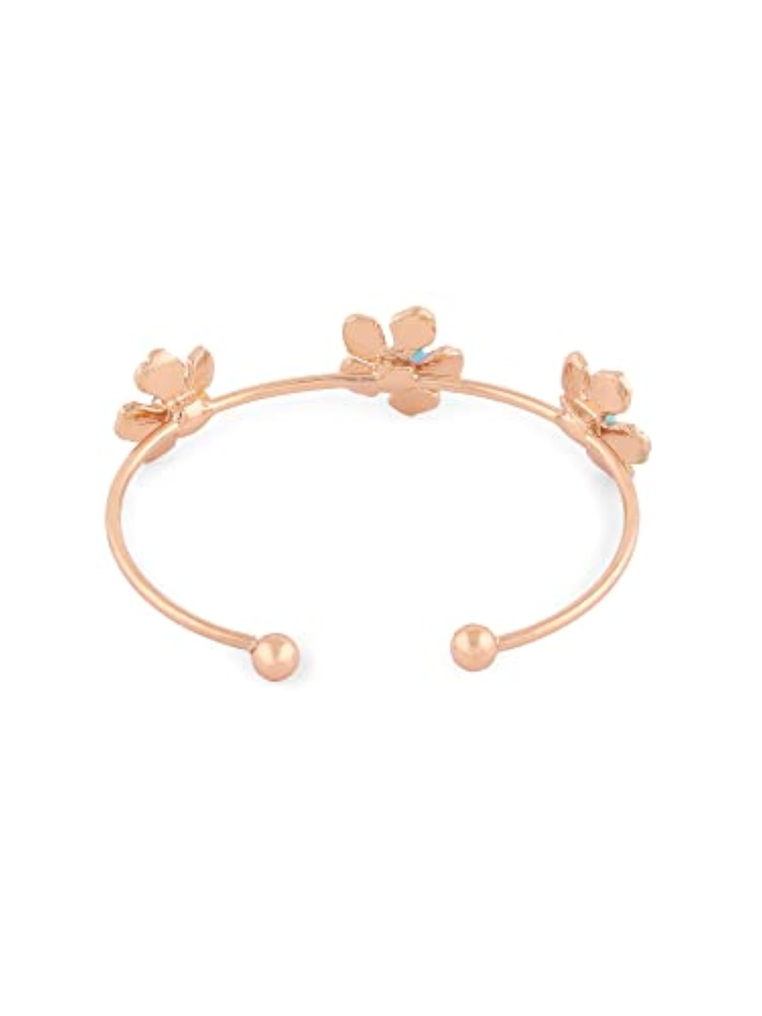 Set of 3 Floral Stack Bracelets, Pastel Colors