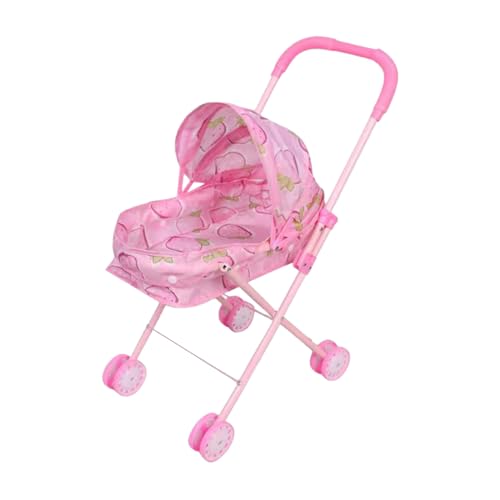 Corredor de rol infantil: silla de paseo de muñecas de 21 pulgadas para un juego imaginativo, dosel portátil con asiento acolchado, mini carruaje para viajes para niños, casa escolar, uso de la fiesta