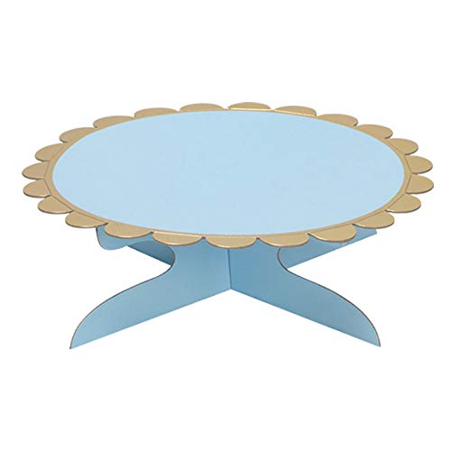 Aimto 1-Tier Blue Cardboard Cake and Cupcake Stand Dessert Tower