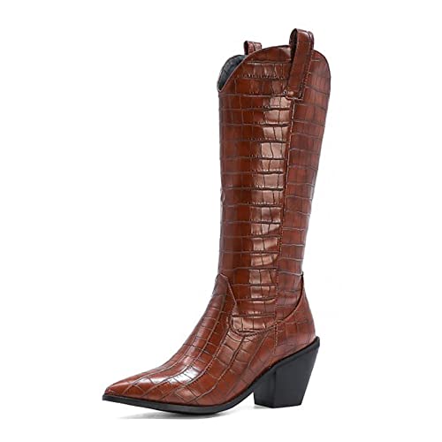 Cuissardes et boots talon haut bloc pour élancer la silhouette sans douleur aux pieds