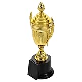 ifundom Goldene Plastiktrophäe Pokaltrophäe Kleine Sporttrophäe Für Junge Mädchen Klassenzimmerdekor Partygeschenk Wettbewerbsträgerpreis Belohnungstrophäe Veranstaltungsausstattung