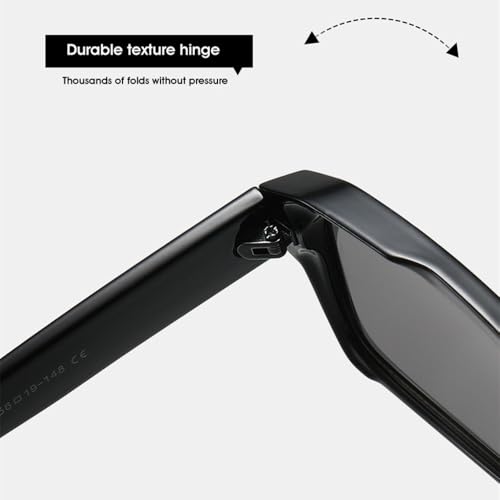 Lunettes de soleil rectangulaires tendance verres dégradés gris protection UV400