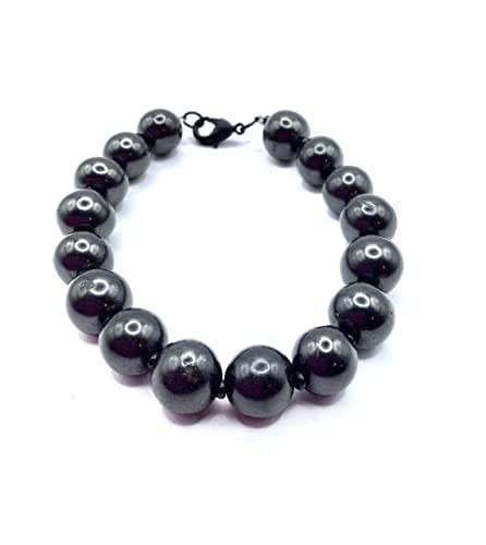 Authentic Shungite Shungite And Copper Bracelet With 6mm Cubic Beads - EMF Protection Grounding EMF Protection Bracelet - Foto 4