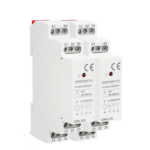 Relais de commutation AC DC 12V GR8 relais auxiliaire Din