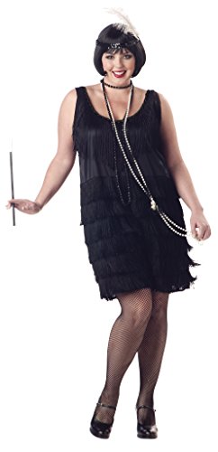 California Costumes Women's Plus-Size Fashion Flapper Plus, Black, 3XL (20-22)
