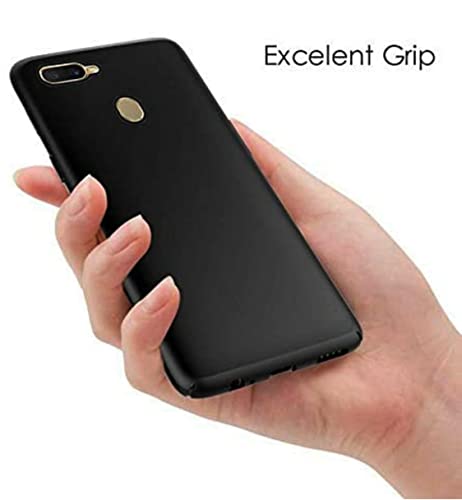 Image of Mobile Back Cover Case for Oppo A7 (Silicone Case|CameraProtection|Black SC1510)