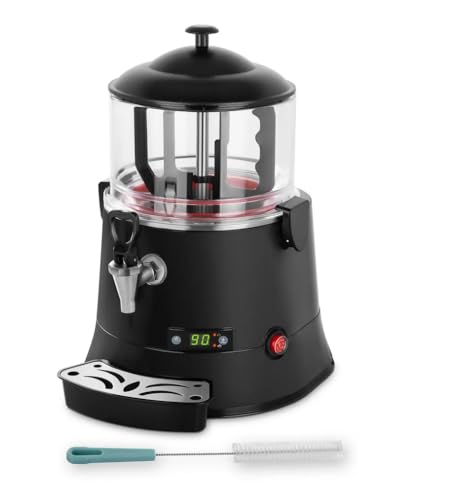 GASFRIT Chocolatera Eléctrica hosteleria 5 L / 10 L, Dispensador de Chocolate Caliente HORECA con Pantalla LED, Policarbonato BPA Free, Uso Intensivo (5 Litros)