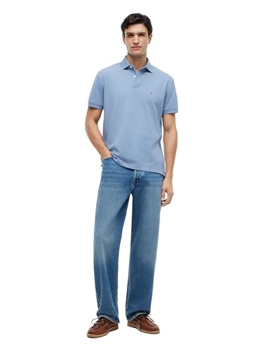Image of Tommy Hilfiger Men's Short Sleeve Polo Shirts in Classic Fit with Stretch and Organic Pique Cotton