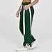 Women's Baggy Wide Leg Pants Casual Drawstring Elastic Waisted Contrast Color Workout Y2K Track Fashion Pants Navy XL