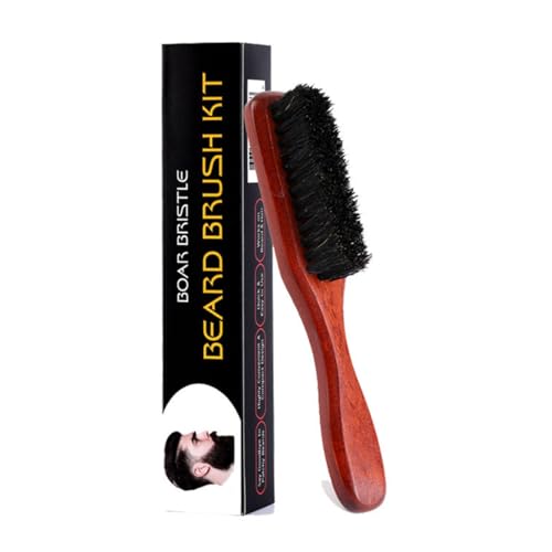 Profi Haar- & Bartbürste 'Mini' –bartbürste männer Birnbaumholz & Wildschweinborsten Schweineborsten Haarbürste für die Handtasche & Unterwegs– Alle Geeignet, dickes & weiches Haar Barttypen