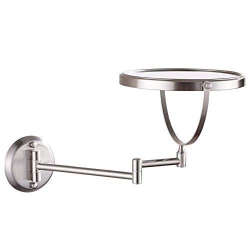 Miroir de rasage mural double face grossissant 5X extensible miroir de maquillage 6" - 6