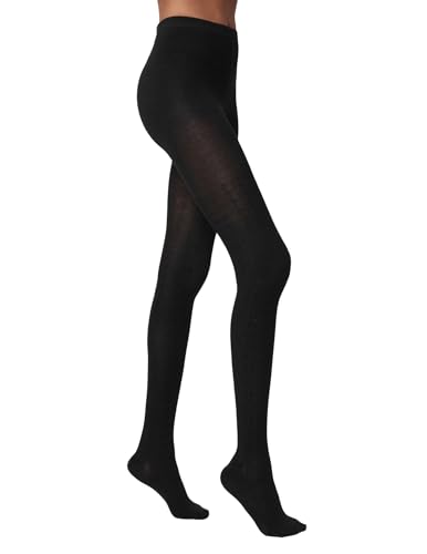 HUE Women's Sweater Tights, New Black Cable,...