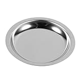 BESPORTBLE Edelstahl Teebeutelablage Rund Klein Hitzebeständige Rostfreie Metal Untertasse Stilvolles Design Kratzfestes Teebeuteltablett für Tee Kaffeegenuss Leicht und Langlebig