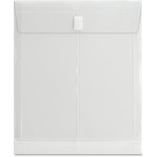 Sparco 02013 Envelope de poliéster, letra, abertura superior, expansão de 2,5 cm, transparente