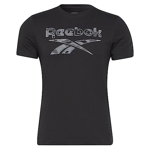Image of Reebok Men 100% Cotton ID Camo T-Shirt Training T-Shirts Black (S)
