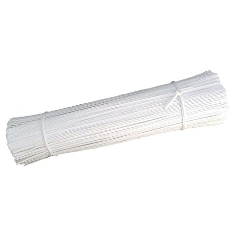 Tangser Plastic White 6" Twist Ties,Cable Ties,Bag Ties 500 Pcs for Bags or Christmas tree(15cm/6in) Cover