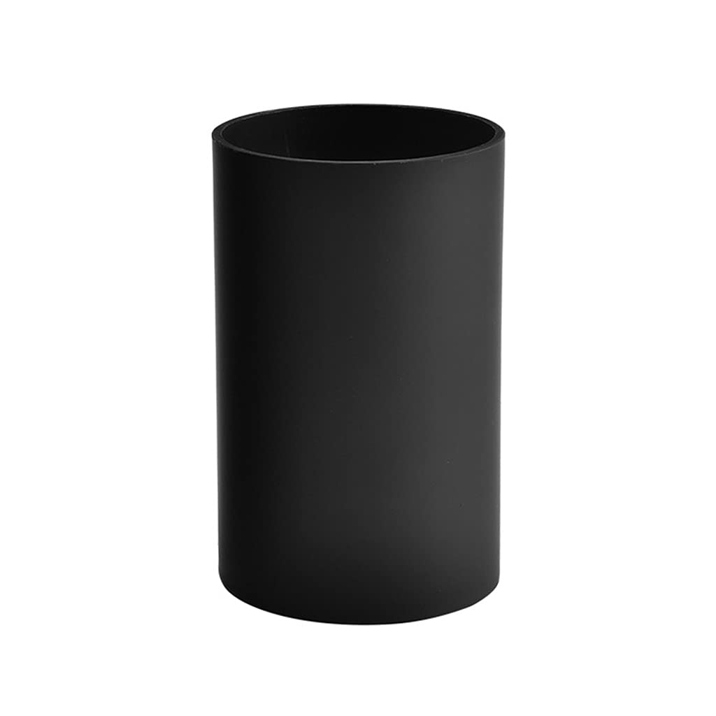 Kamonda Kitchen Utensil Holder Black Plastic Cylinder Storage Tableware Drying Canister, Small