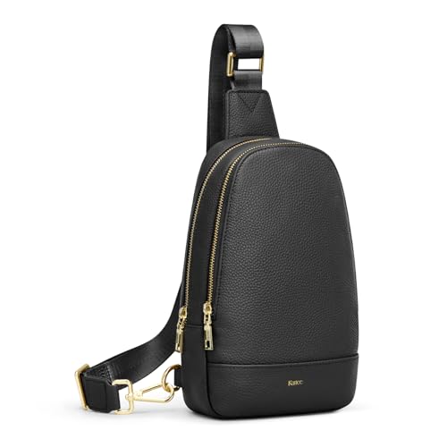 Kattee Sling Bag for Women Crossbody, Soft Leather Fanny Packs for Women, Small Crossbody Chest Bag with RFID Blocking