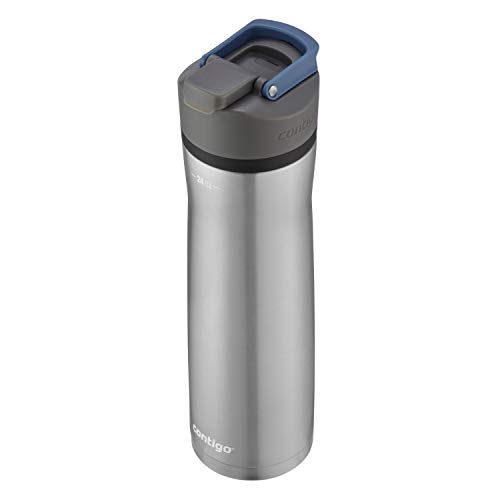 Image of Contigo Cortland Chill 2.0, 24oz., Stainless Steel Water Bottle with AUTOSEAL Lid, Steel /Blue Corn