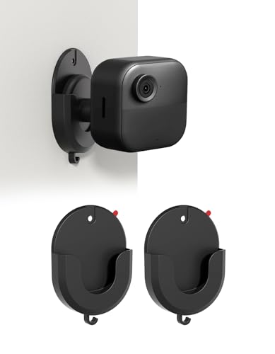 Blink Outdoor Camera Mount No Drill No Screws Strong Adhesive Wall Bracket for Blink Outdoor 4(4th Gen)/(3rd Gen) Outdoor 2K+ Mini 2k+ Mini 2 Cameras Easy Secure Installation Black