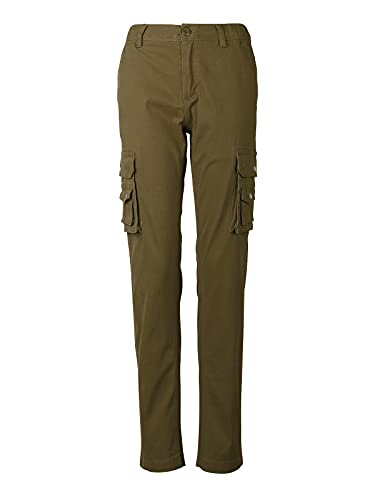 OCHENTA Women's Cotton Stretch Casual Cargo Pants Como Combat Straight Leg with Multi Pockets4