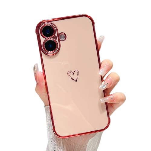 Coque rose 6,3 pouces antichoc avec protection objectif photo intégrée