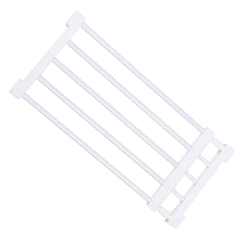 Alipis Layered partition Adjustable Storage Expandable Separator Clothing Shelves Closet Metal Clothing Rack Tension Rod Shelf Metal Shelving Metal Hangers Tie Rod Divider Plastic White