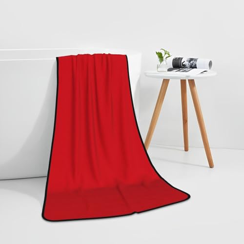 Serviette en velours corail rouge absorbante pour peau sensible