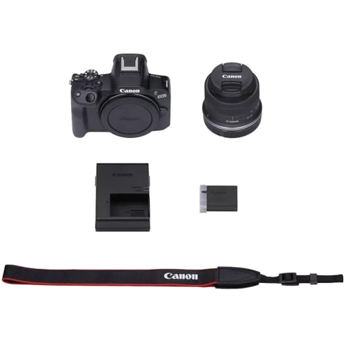 Image of Canon EOS R50 Mirrorless Camera with RF-S 18-45mm F4.5-6.3 is STM Lens (5811C012) Bundle with Sandisk 128GB Memory Card + Deco Essentials Camera Bag + Photography Pro Ebook