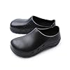 Steel Toe Cap Chef Shoes Men Women EVA Rubber Waterproof Non Slip Safety Clogs Kitchen Garden Food Service Work Footwear Black #3