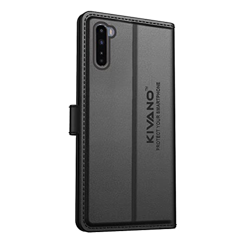 Image of KIVANO OnePlus Nord Professional Series Wallet Case | Luxurious Design | Premium | PU Leather Flip Case Back Cover | Magnetic Closure - Black