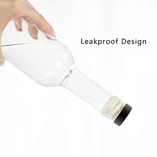 10 Pack 750 ml 25 oz Clear Glass Bottles With Cork Lids & Seal Shrink Capsules Caps. Home Brewing Wine & Juicing Bottles For Beverage, Sparkling Wine,Kefir,Decor,Food Storage.BPA-FREE & Dishware Safe.