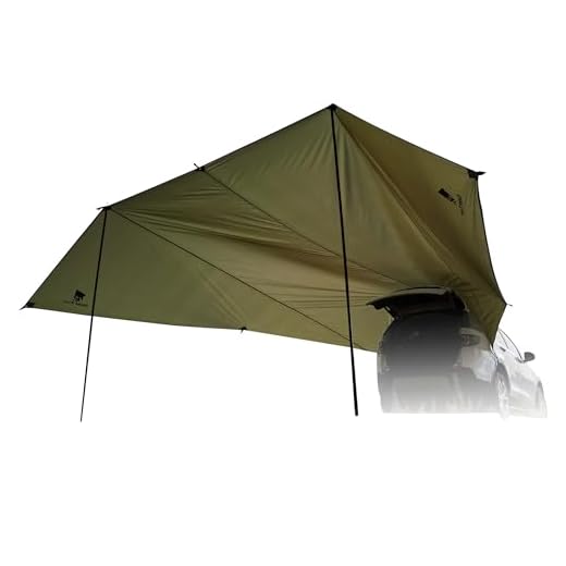 GEERTOP Large Car Awning Camping Tarp SUV Tailgate Truck Canopy Sun Shade Waterproof Outdoor Rear Vehicle Awning Shelter for Van, MPV, Campers