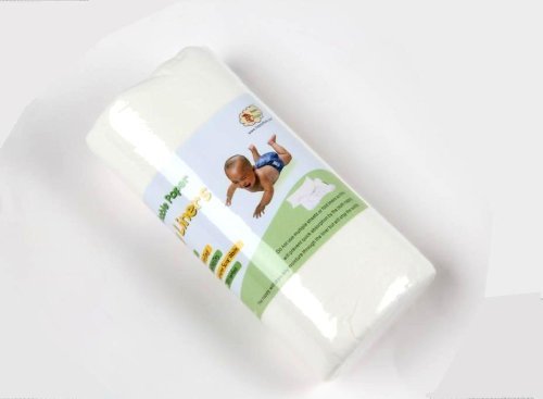 Just4baby Rouleau de 100 feuilles de protection en fibre de bambou jetables et biodégradables pour couches