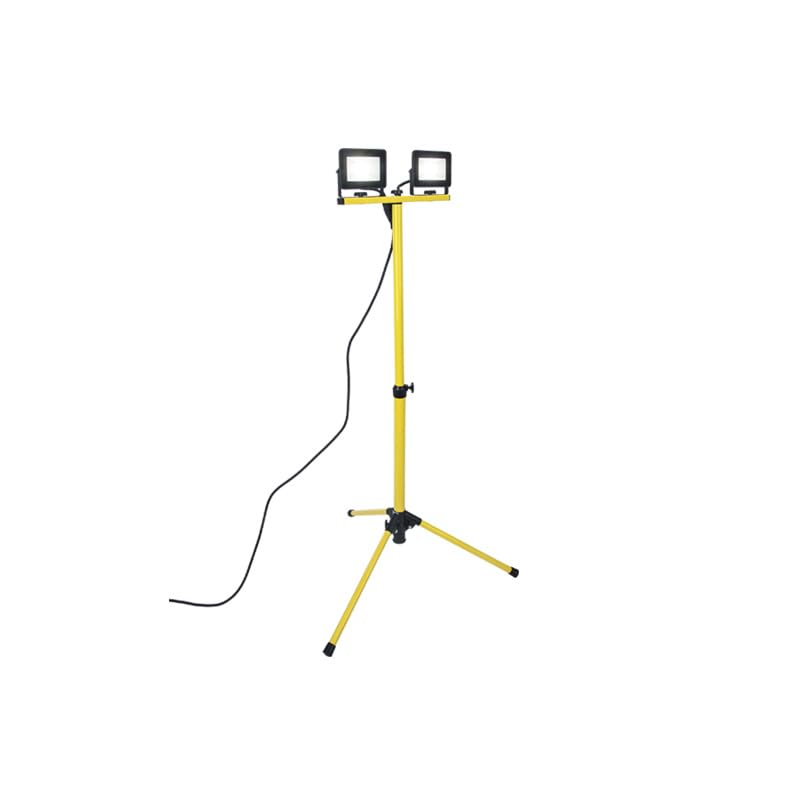 40W LED Tripod Work Light, Site Light with Telescopic Tripod Stand, 1.5m Cable, 3200 Lumens Integrated LED IP65 5000K Colour for Workshop, Garage, Basement [Energy Class A+]