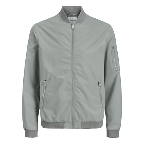 Adatto per: clima freddo JACK & JONES Jjerush Bomber Noos Giacca Uomo, Grigio definitivo, S