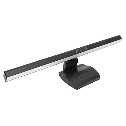 BONKZEBU Lámpara de Monitor de Computadora Ajustable Fuente de Luz Asimétrica para Trabajo de Escritorio 3 Configuraciones de Temperatura de Color Trabajadores de Oficina de Negocios LCD Negro 40 Cm