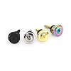 Guyker Strap Locks Buttons, (1 Pair) Zinc Alloy Security Straplock Quick Release Strap Retainer System for Electric Acoustic Folk Guitar, Bass, Ukulele Replacement Part (GE001, Gold)