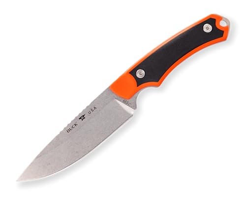 Buck Knives 663 Alpha Guide Select Fixed Blade Hunting Knife with 420HC Steel, Orange