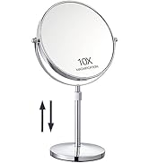 HOMEMIRO 17" Tall Tabletop Makeup Mirror Height Adjustable Vanity Mirror 8" Large Free Standing 1...