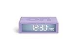 Lexon Flip+ réveil Matin Lumineux, réversible avec Faces on Off et Fonction Snooze, à écran LCD et Lumière Tactile, Radio controllé, en Gomme - Mauve